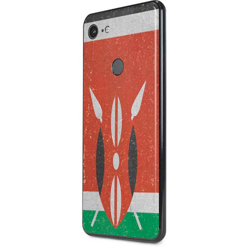 Kenya Flag Distressed Google Pixel 3 XL Skin